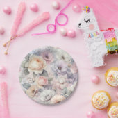 バラエレガントの花 ペーパープレート (パーティー)