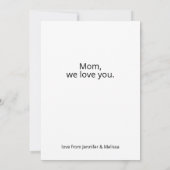 バラエレガントアートワークマザーズデイカード (裏面)