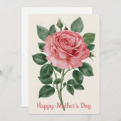 バラエレガントアートワークマザーズデイカード (正面/裏面)