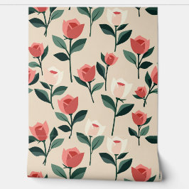 バラエレガントガーデン | ヴィンテージインスパイアフローラ 壁紙