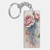 バラエレガントクラゲ水彩画キーホルダー キーホルダー (正面左)