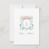 バラエレガントクレストと弓詳細エンクロージャカード サンキューカード (裏面)