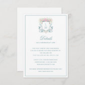 バラエレガントクレストと弓詳細エンクロージャカード サンキューカード (正面/裏面)