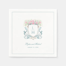 バラエレガントクレスト（弓あり） |モノグラム結婚ズ スタンダードカクテルナプキン