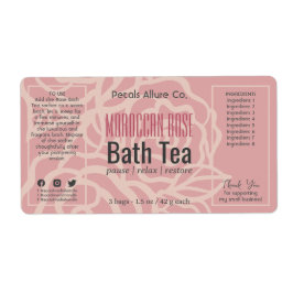 バラエレガントコーラルピンクフローラ浴製品ラベル ラベル