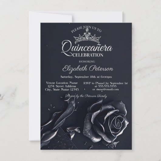 バラエレガントゴシック様式クインセアニェラ 招待状 (正面)