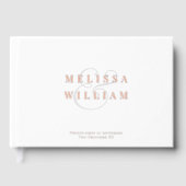 バラエレガントゴールドフォイルグレーアンパサンド結婚ズ ゲストブック (正面)