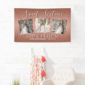 バラエレガントゴールドフォイルフォトコラージュ16誕生日 横断幕 (インサイチュ)