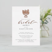 バラエレガントゴールドフォイルブライダルシャワー 箔招待状 (立ち正面)