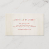 バラエレガントゴールドフォイルロータスフローラベージュ 名刺 (裏面)