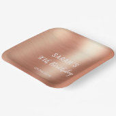 バラエレガントゴールドフォイル任意の年齢30歳の誕生日の名前 ペーパープレート (傾斜あり)