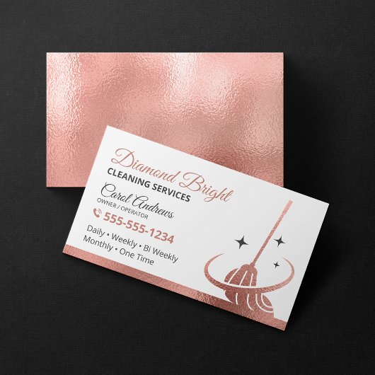 バラエレガントゴールドフォイル清掃ハウスクリーニング 名刺