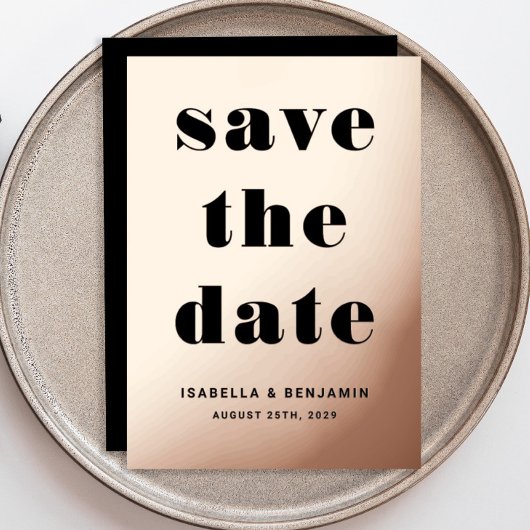 バラエレガントゴールドフォイル結婚式の日付を保存 箔招待状