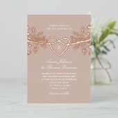 バラエレガントゴールドフォイル結婚式招待状 箔招待状 (立ち正面)