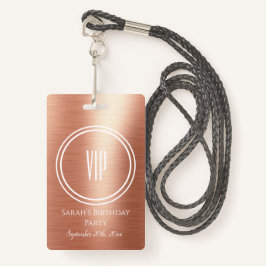 バラエレガントゴールドフォイル誕生日パーティーVIPアクセス バッジ