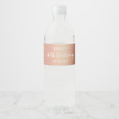 バラエレガントゴールドフォイル30歳の誕生日 ペットボトルラベル (正面)