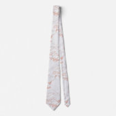 バラエレガントゴールドフォイル |白大理石 ネクタイ (正面)