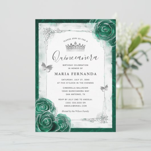 バラエレガントシルバーグリーンキンセアニェラ 招待状 (スタンド正面)