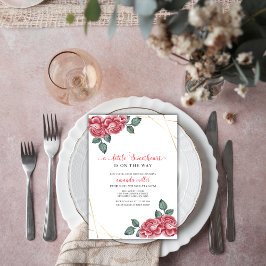 バラエレガントスウィートバレンタインデーシャワー 招待状