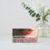 バラエレガントスターリングシルバージュエリー唇ピアス 名刺 (スタンド正面)