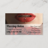 バラエレガントスターリングシルバージュエリー唇ピアス 名刺 (正面)