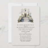 バラエレガントチャペル結婚式招待状 招待状 (正面)