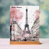 バラエレガントパリフランスロマンエッフェルタワー アクリルサイン (ニュートラル)