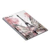 バラエレガントパリフランスロマンエッフェルタワー ノートブック (右側)