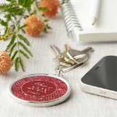 バラエレガントピンクスターきらめく卒業キーチェーン キーホルダー (側面)