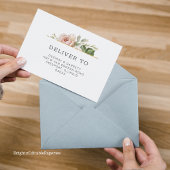 バラエレガントフラワーウェディングRSVPテンプレート サンキューカード