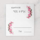 バラエレガントフラワーカスタムウェディングテーブル プレイスカード (外部開封)