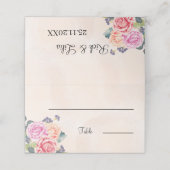 バラエレガントフラワーカスタムウェディングテーブル プレイスカード (外部開封)