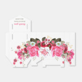 バラエレガントフラワーカスタムウェディング フェイバーボックス (折り畳みなし)