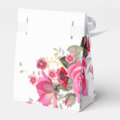 バラエレガントフラワーカスタムウェディング フェイバーボックス (裏面サイド)