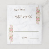 バラエレガントフラワーカスタムウェディング プレイスカード (外部開封)