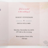 バラエレガントフラワーカスタムウェディング 三つ折り招待状 (内部中)