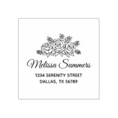 バラエレガントフラワーズブーケアドレス2 ラバースタンプ (インプリント)