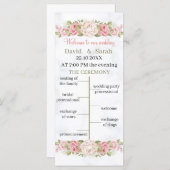 バラエレガントフラワー結婚式 プログラム (正面/裏面)