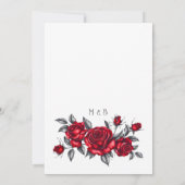 バラエレガントフローラウェディング日付カードの保存 セーブザデート (裏面)