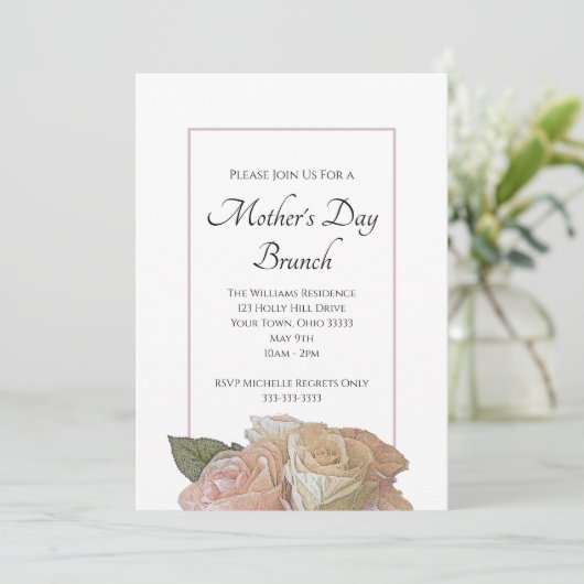 バラエレガントフローラマザーズデイブランチ 招待状 (スタンド正面)