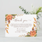 バラエレガントフローラモダン葬式お礼 カード (スタンド正面)