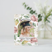 バラエレガントフローラ写真の卒業発表 ポストカード (スタンド正面)