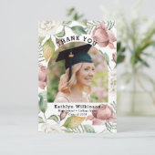 バラエレガントフローラ写真卒業ありがとう サンキューカード (スタンド正面)