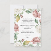 バラエレガントフローラ写真卒業ありがとう サンキューカード (裏面)