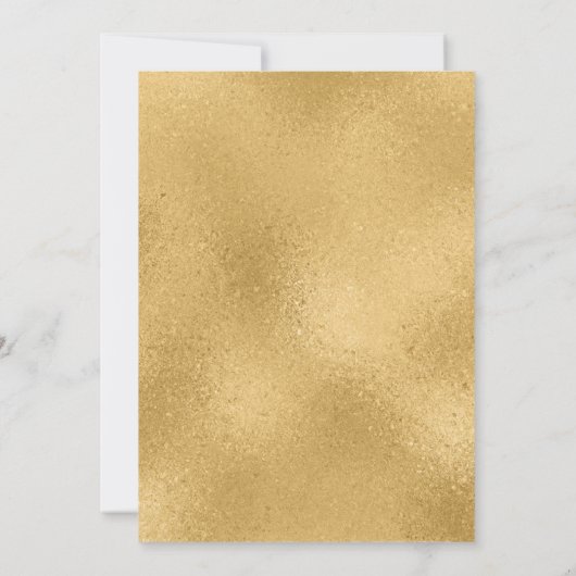 バラエレガントフローラ金ゴールドファーストホーリーコミュニオン 招待状 (裏面)