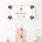 バラエレガントフローラ金ゴールドファーストホーリーコミュニオン 横断幕 (インサイチュ)