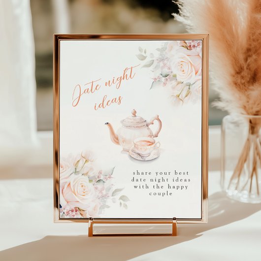 バラエレガントブライダルシャワー日付ナイトアイディア ポスター