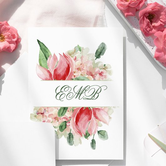 バラエレガントブーケ90thフローラシック誕生日 招待状