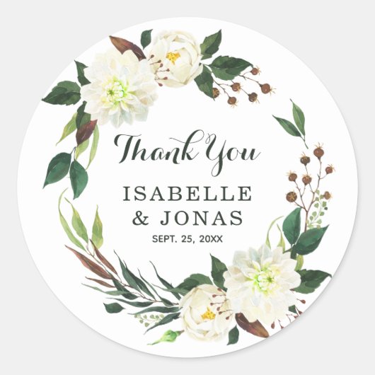 バラエレガントブーケ ラウンドシール (正面)