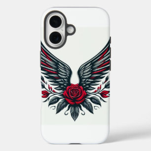 バラエレガントプリントモバイルカバー – スタイルと保護 iPhone 16ケース